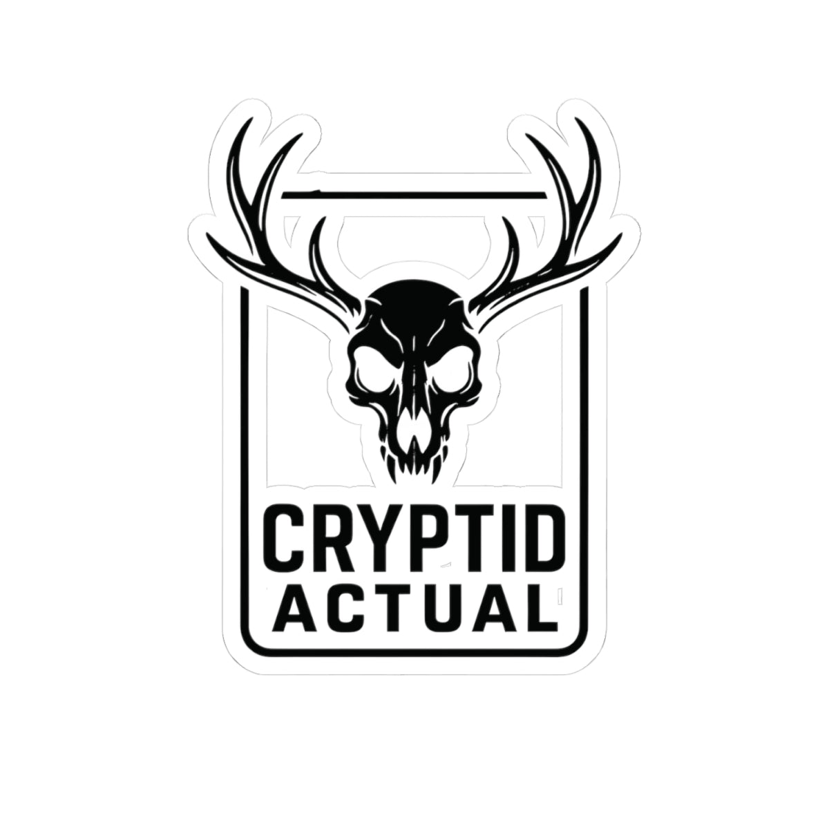 Cryptid Actual Logo Stickers (Black)