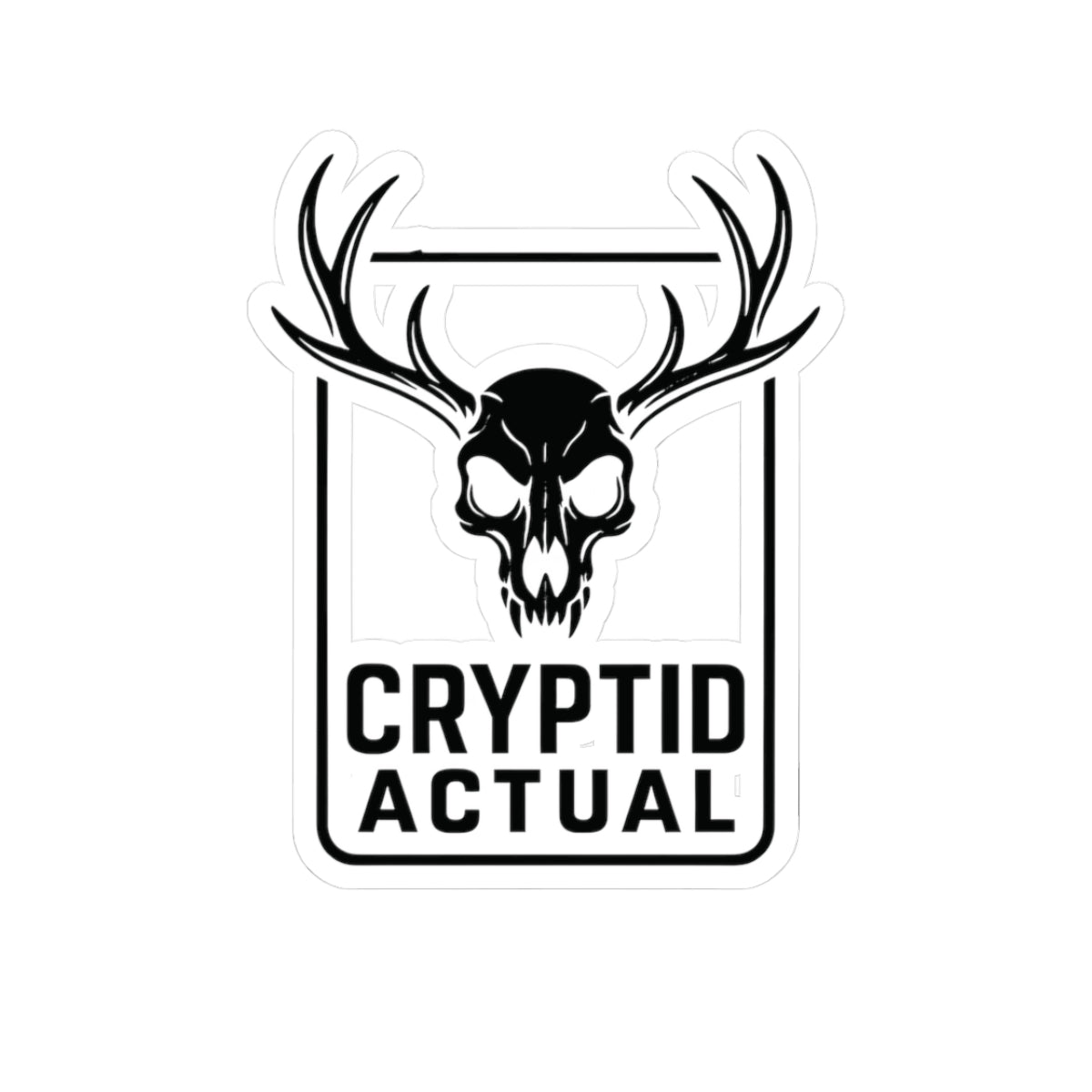 Cryptid Actual Logo Stickers (Black)